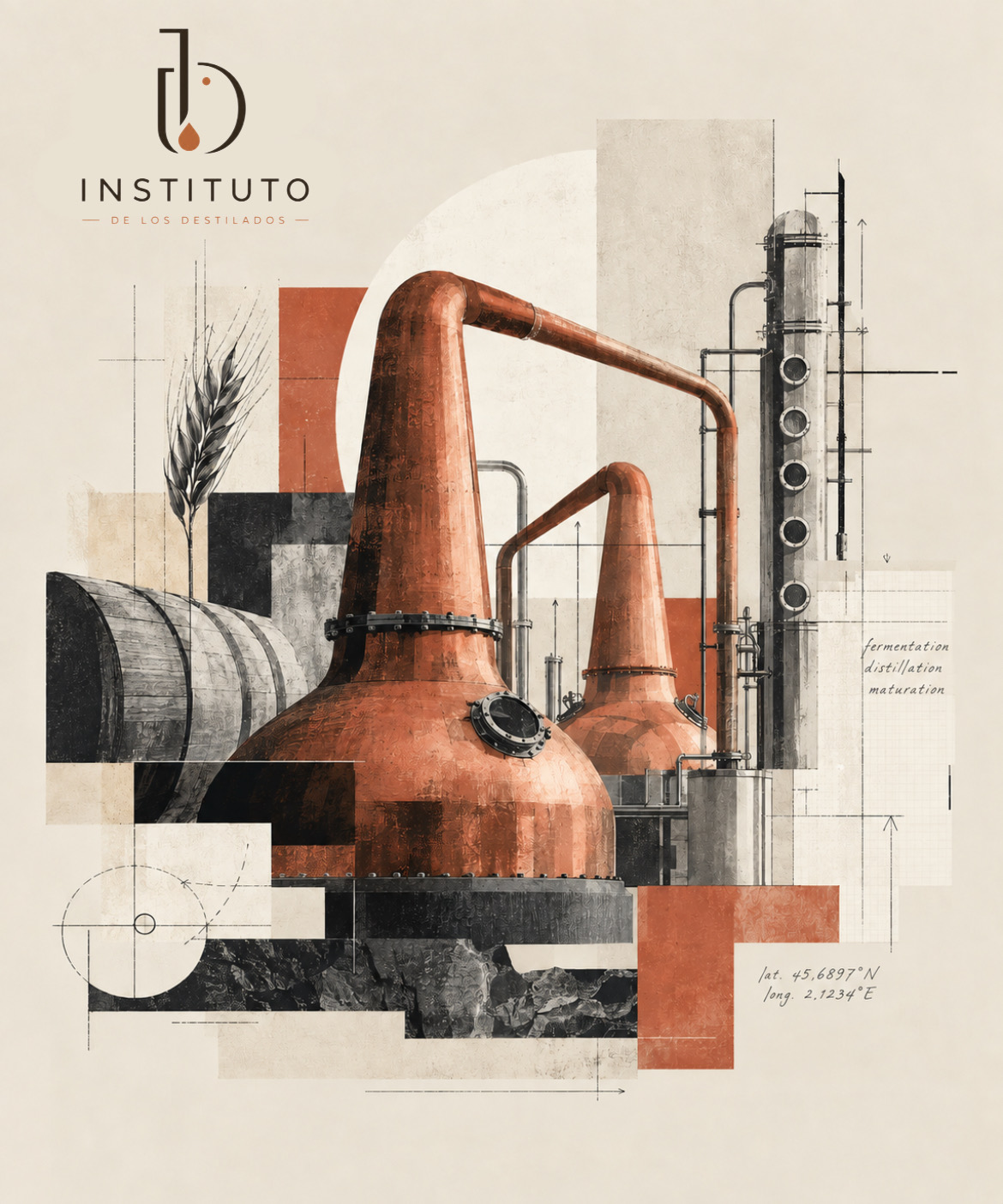 Ilustración editorial del Instituto de los Destilados